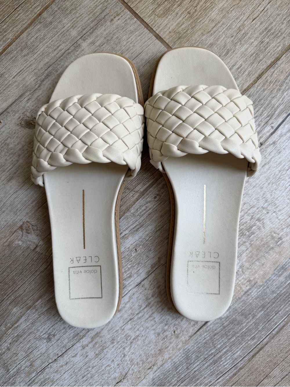 Dolce Vita Braided Slide Sandals in Cream